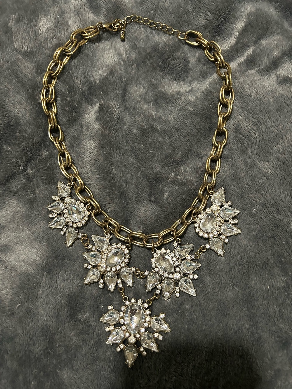 Costume jewelry goldstone and rhinestones.